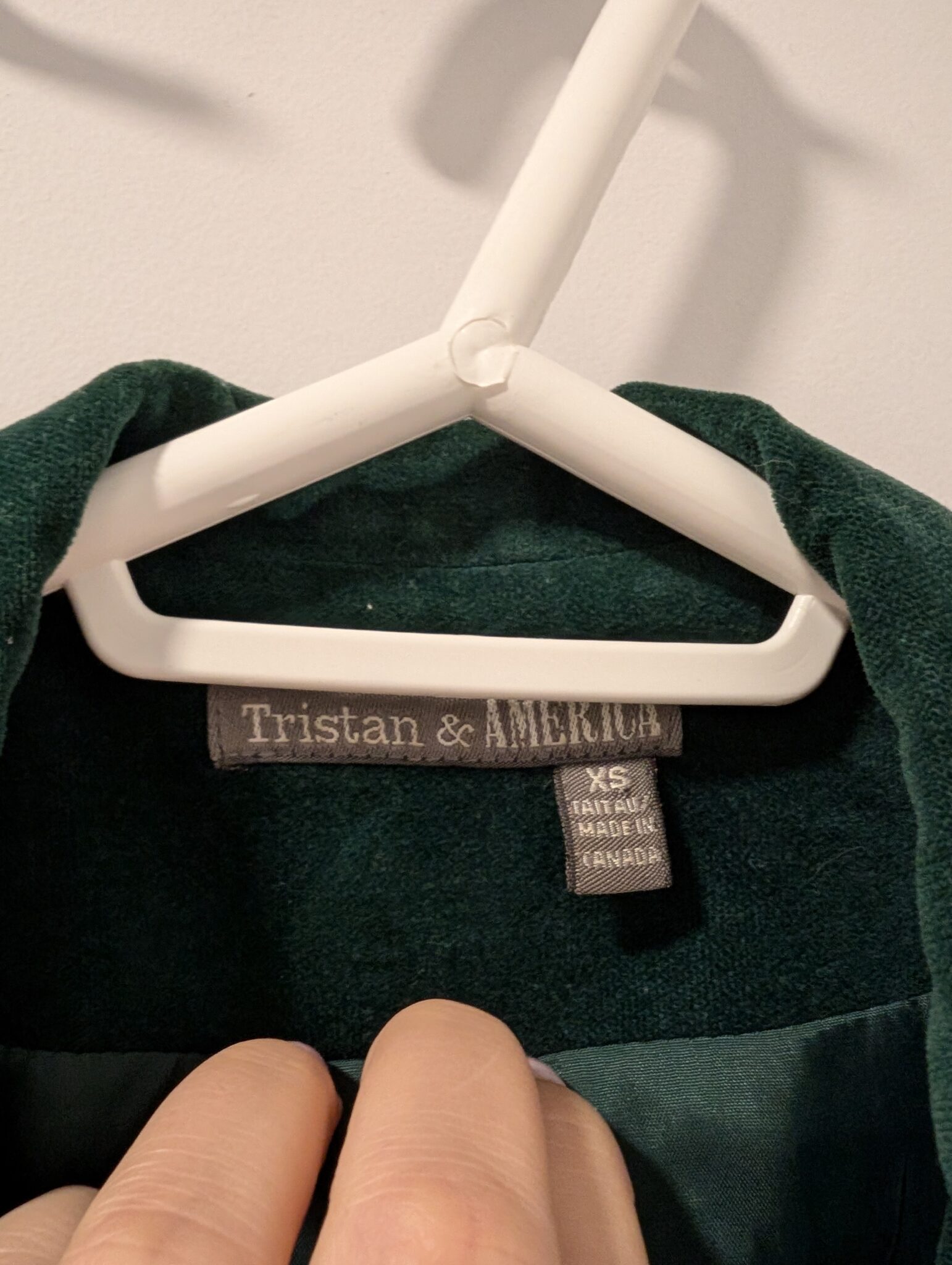 Image for Tristan  America/Veston en velours Vintage Sz XS