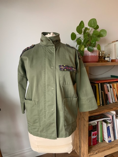 Image for Veste style militaire brodée