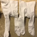 Featured thumbnail for Deux paires de collants blancs bébé naissant fille