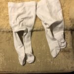 Thumbnail for Deux paires de collants blancs bébé naissant fille