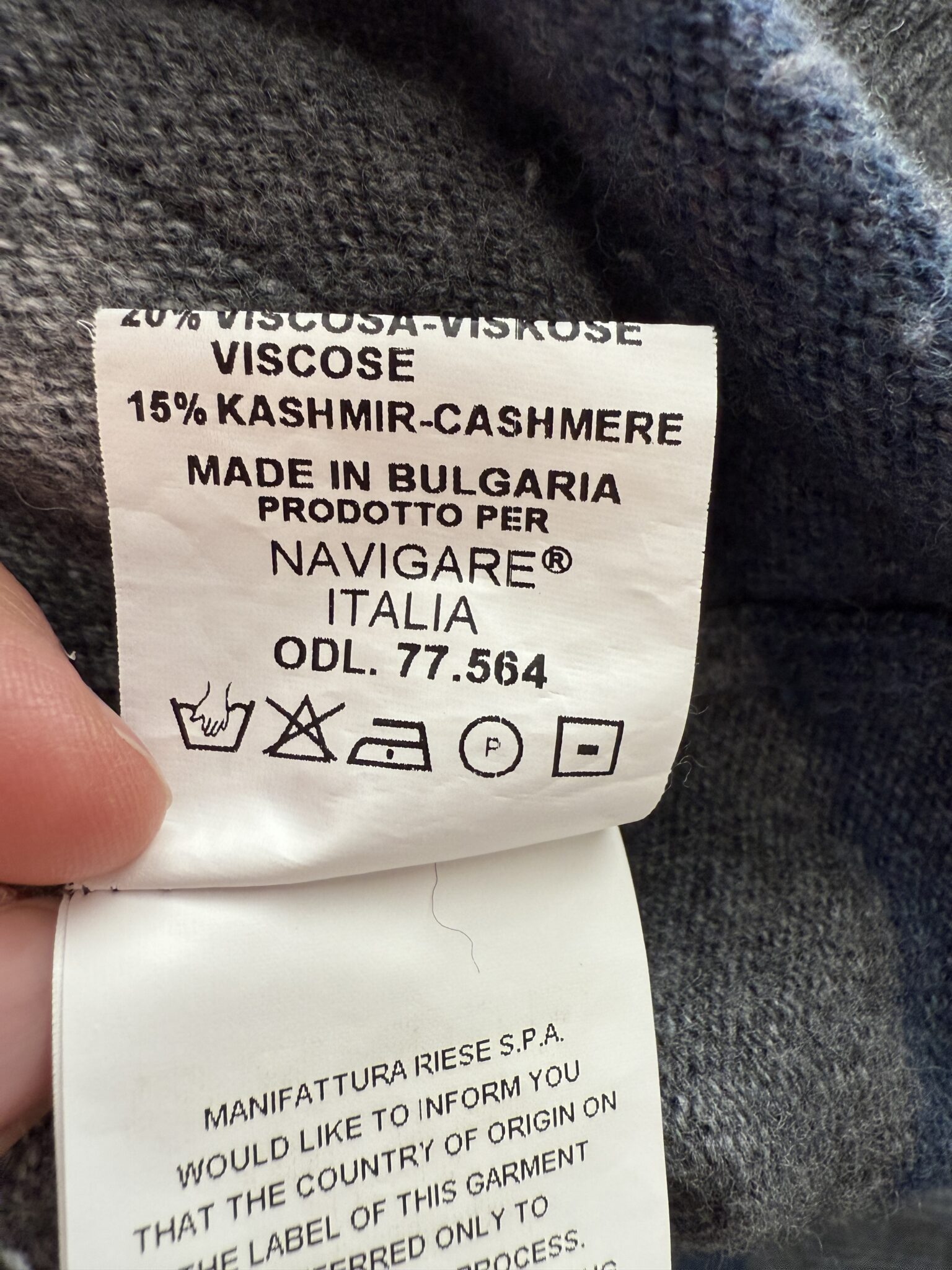 Image for Importation Italie - wool and cashmere cardigan
