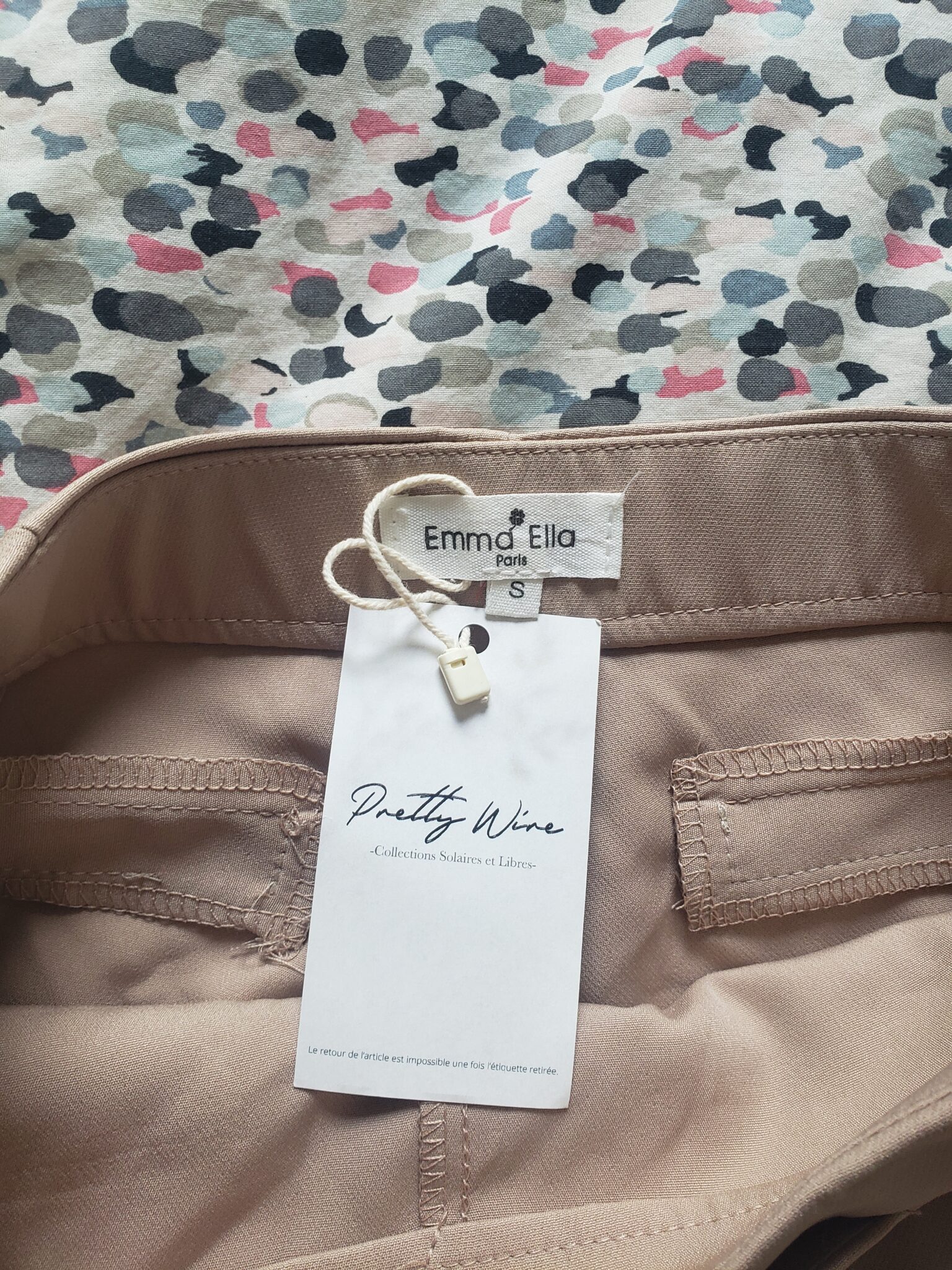 Image for Beige short skirt