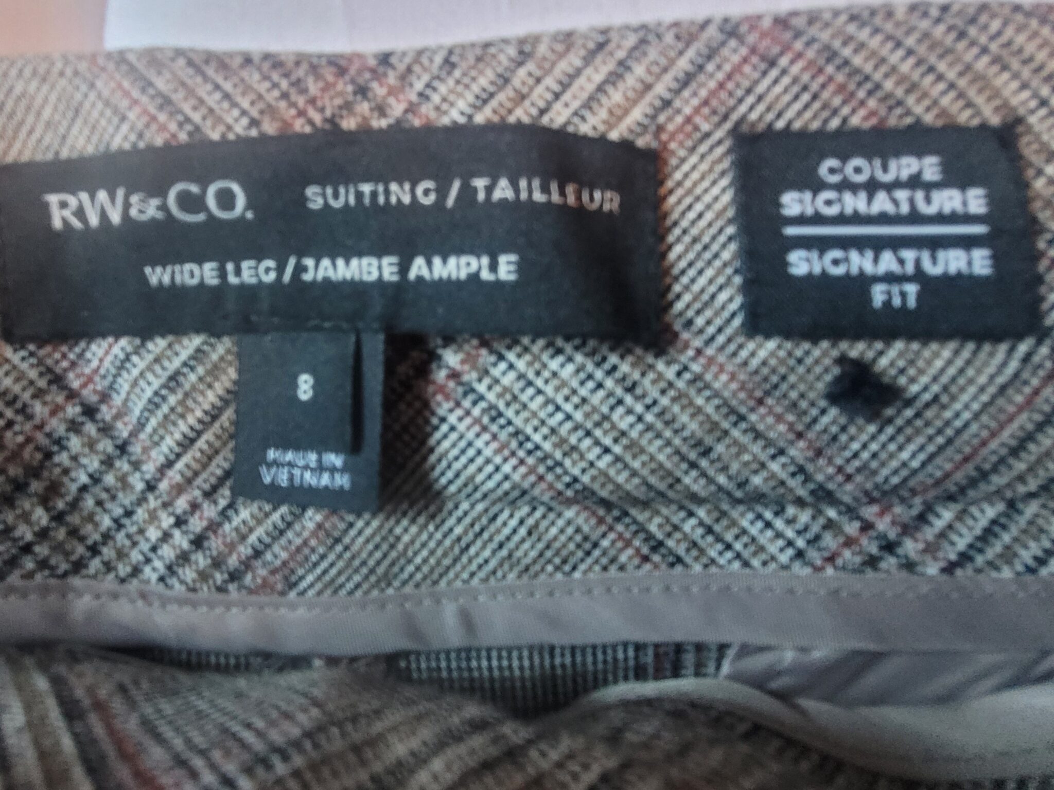 Image for Pantalons à carreaux RWco 8 ans