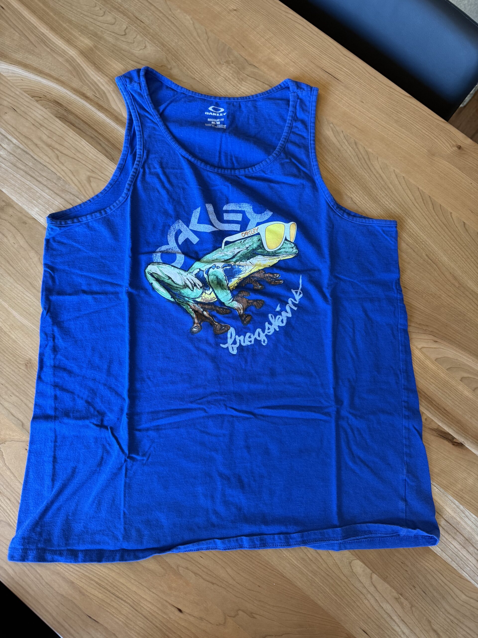 Camisole bleu avec grenouille Oakley seconde main