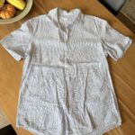 Featured thumbnail for Chemise à manches courtes ligné blanc et bleu