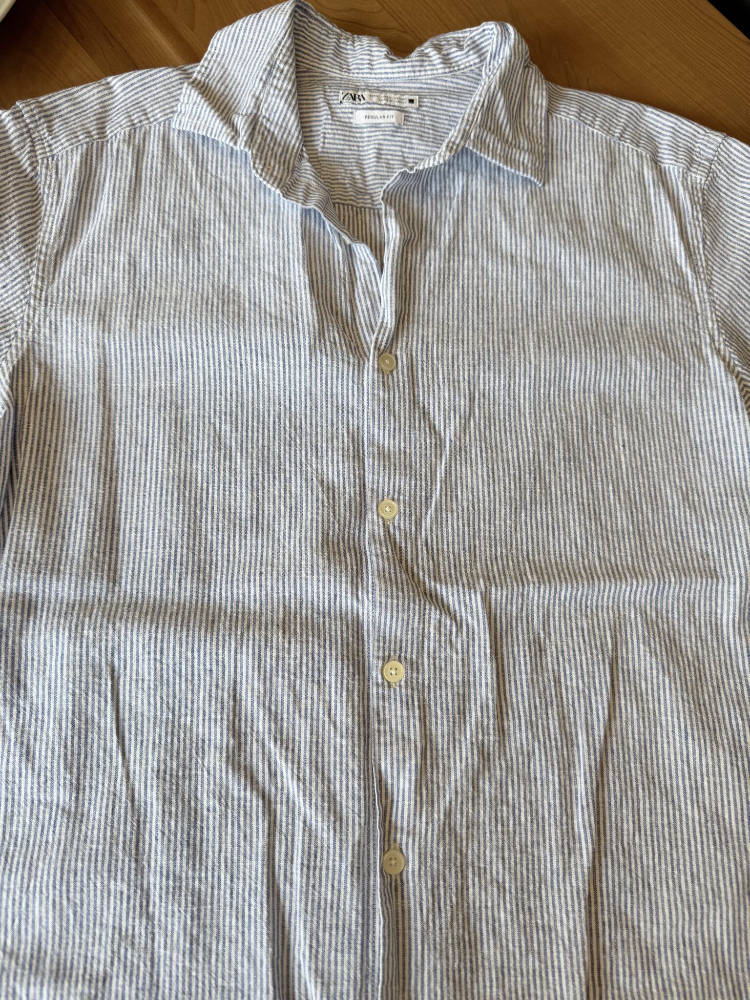 Image for Chemise à manches courtes ligné blanc et bleu