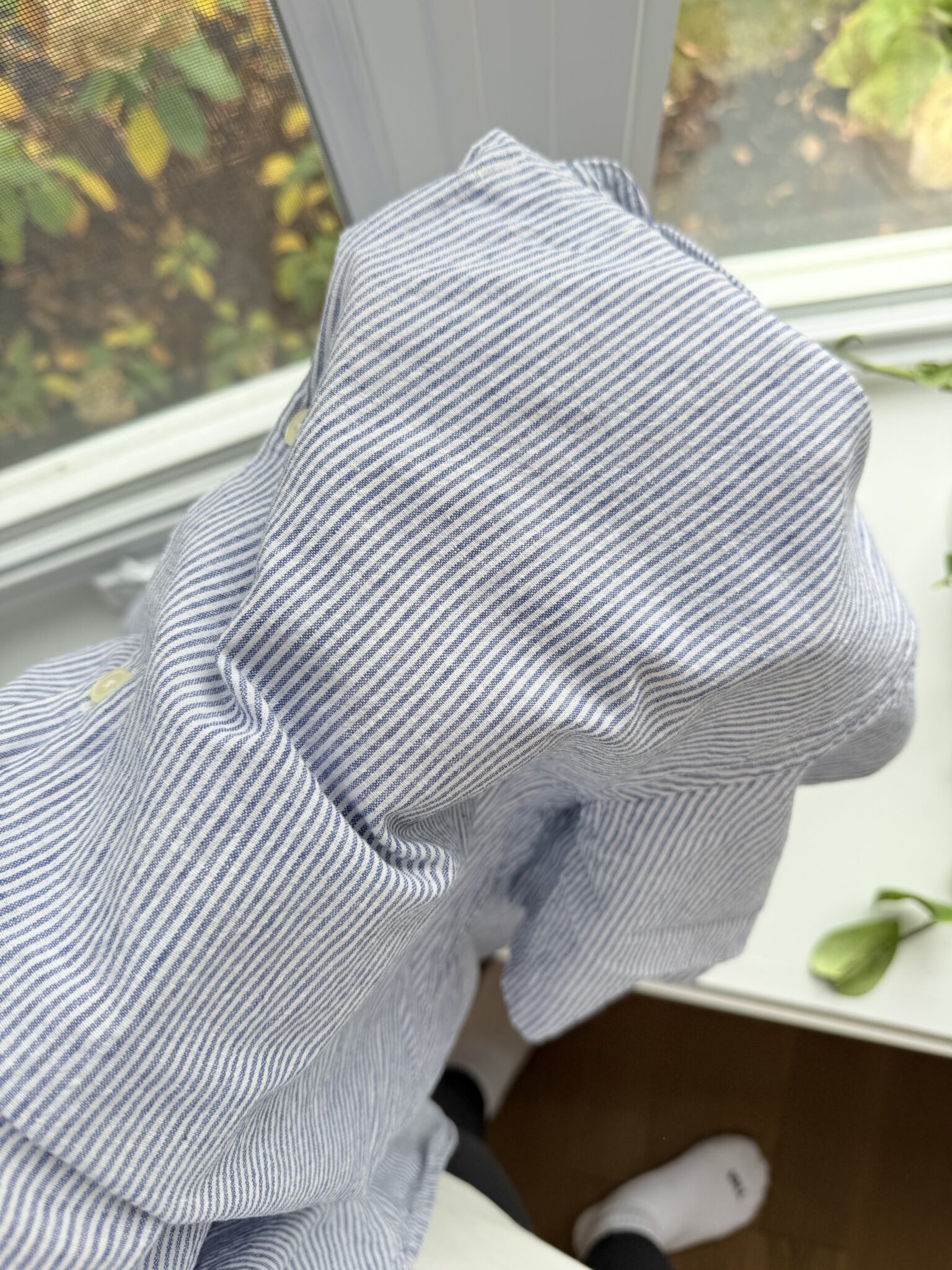 Image for Chemise à manches courtes ligné blanc et bleu