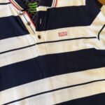 Thumbnail for Polo bleu marine, blanc et rose