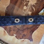 Thumbnail for Marciano-Ceinture en cuir noir matelassée