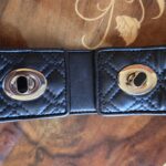 Thumbnail for Marciano-Ceinture en cuir noir matelassée
