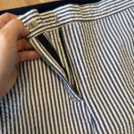 Thumbnail for Pantalon ligné bleu marine et blanc