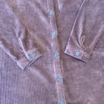 Thumbnail for Robe chemise en corduroy rouge vin