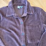 Thumbnail for Robe chemise en corduroy rouge vin