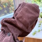 Thumbnail for Robe chemise en corduroy rouge vin