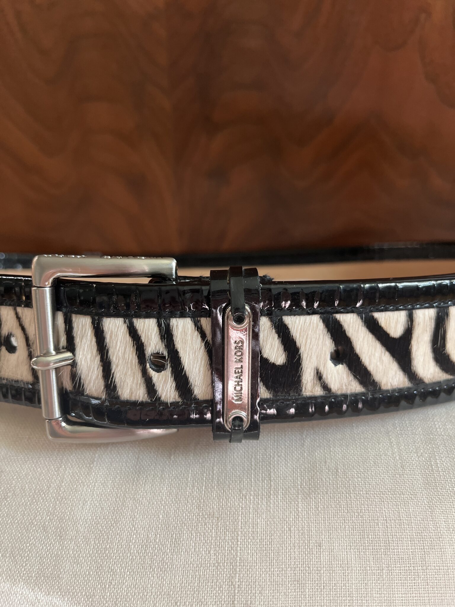 Featured image for Ceinture en cuir zèbre