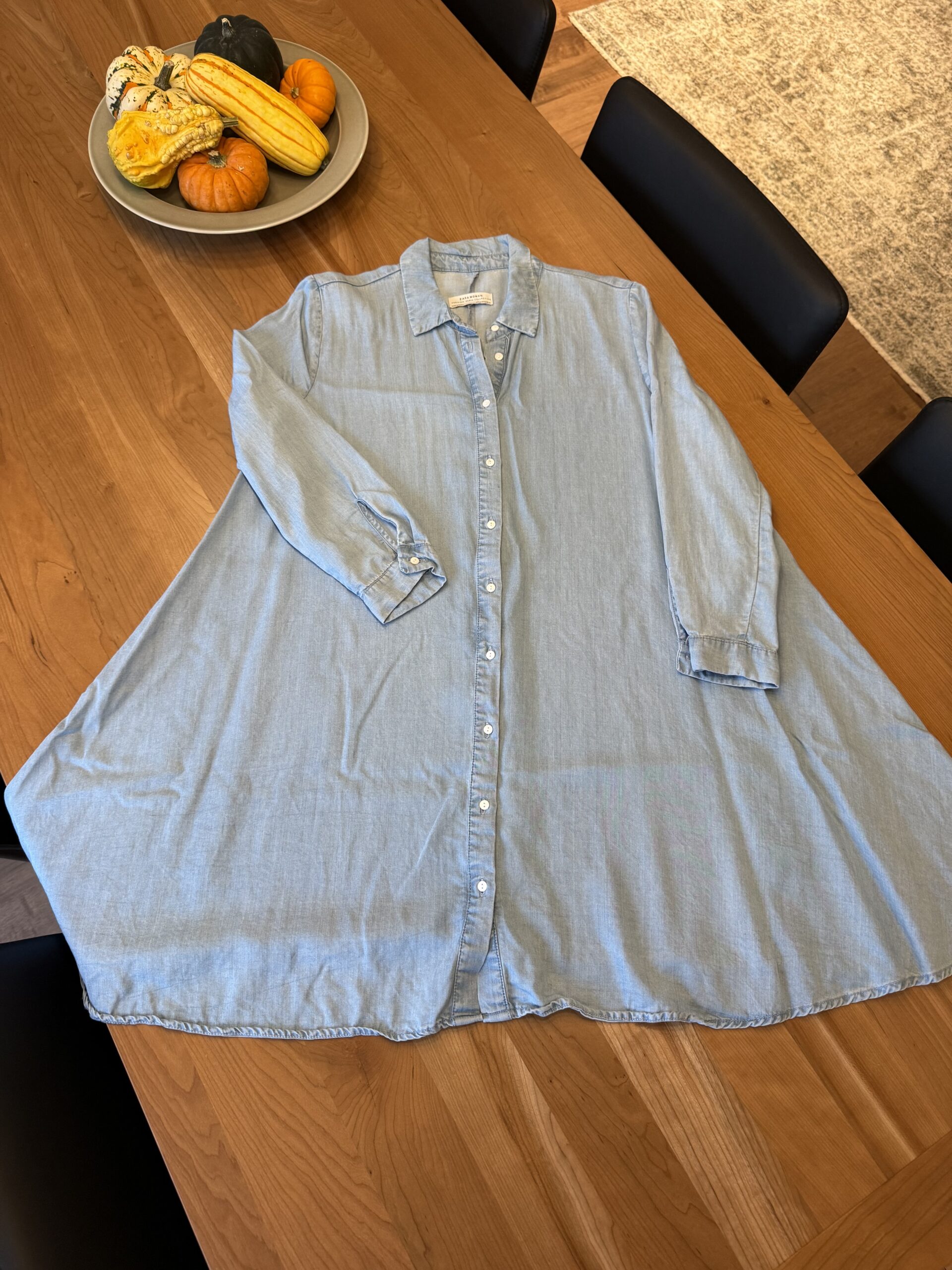 Robe chemise fluide en jeans Zara seconde main