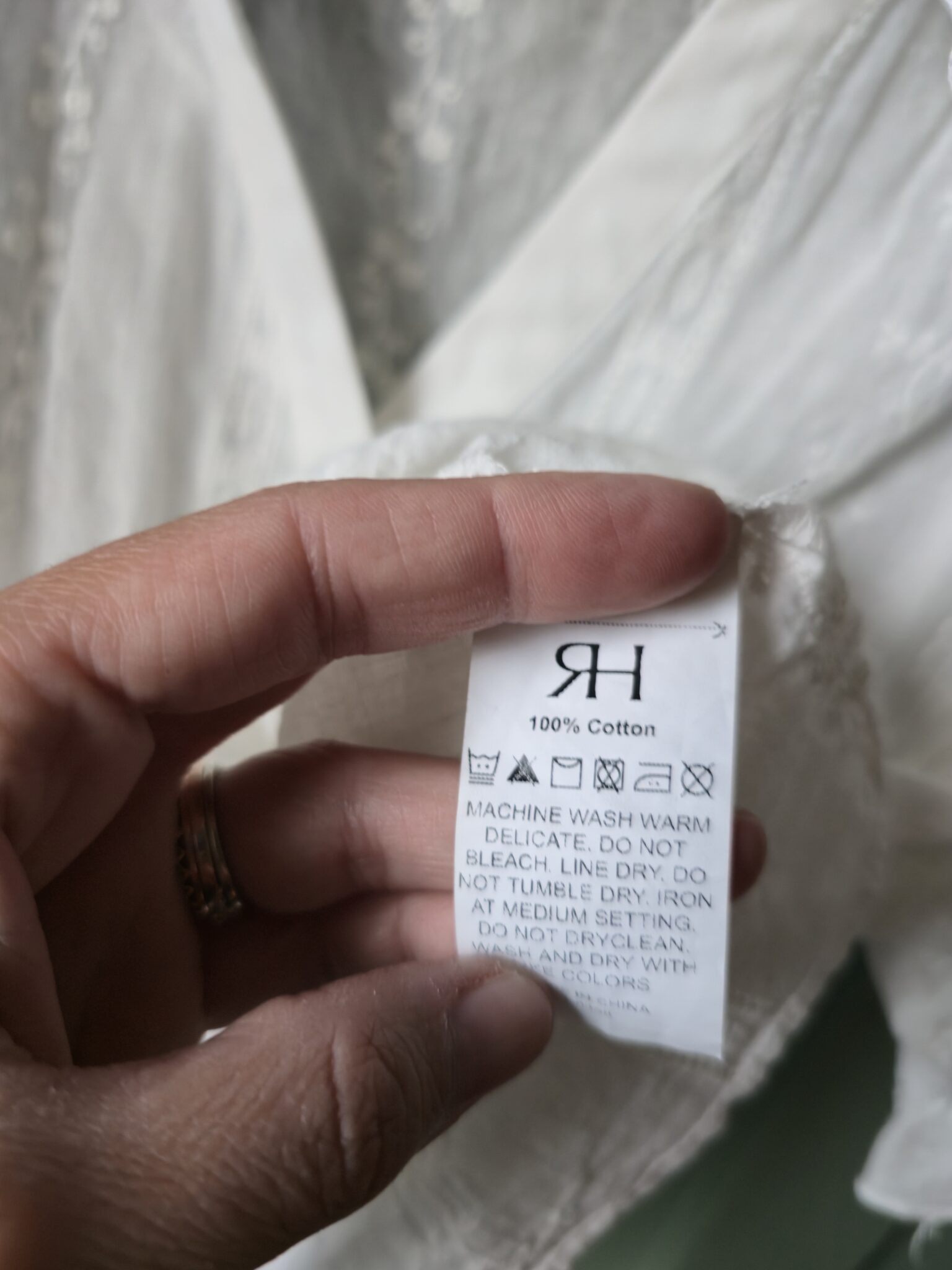 Image for Rihos - White embroidered blouse