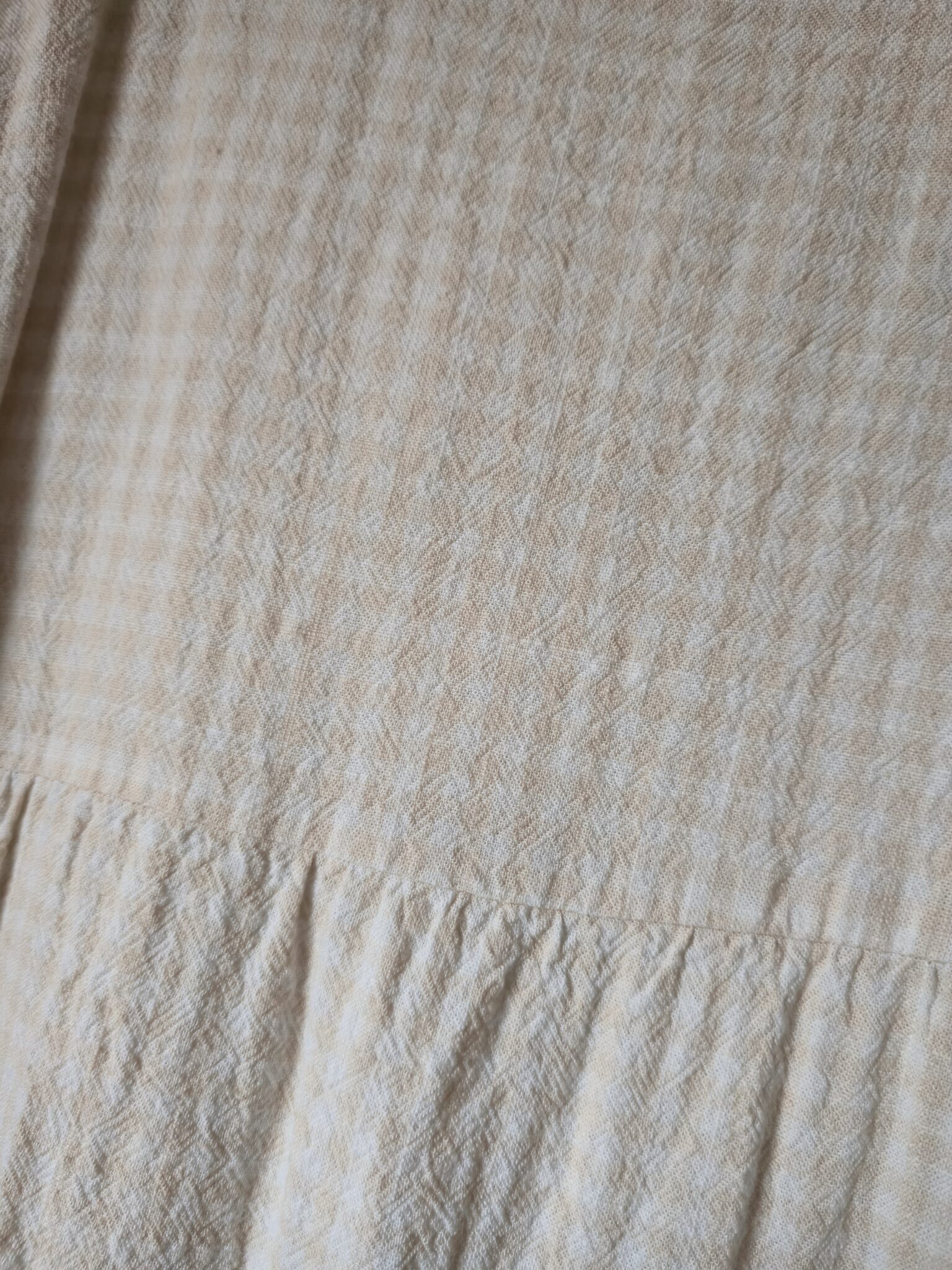 Image for TWIK - Cream and white gingham dress