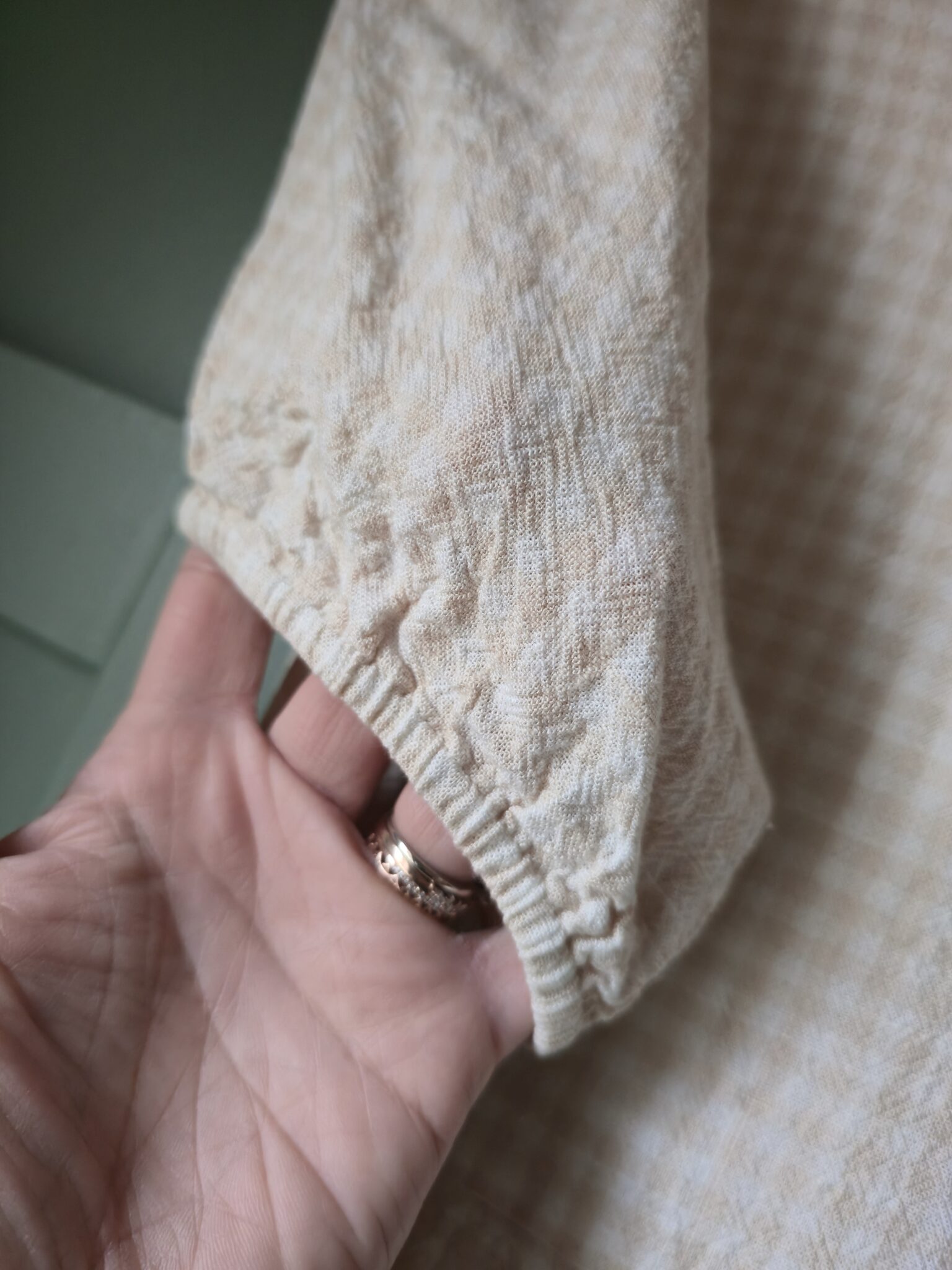 Image for TWIK - Cream and white gingham dress