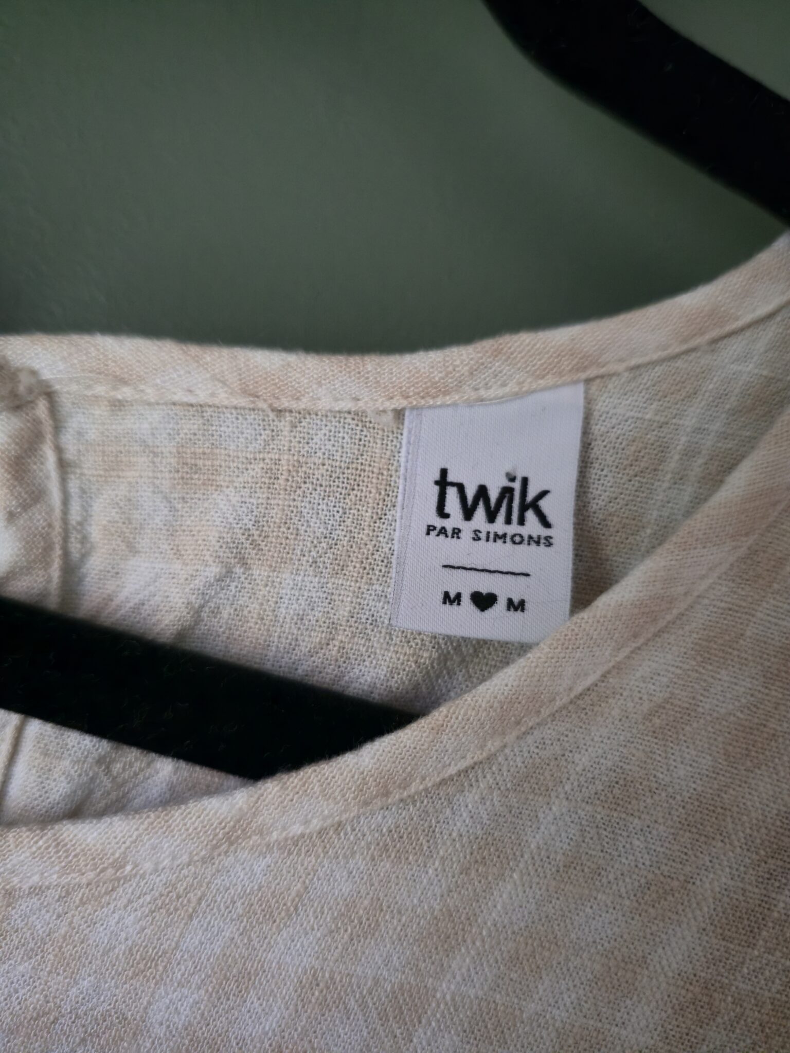 Image for TWIK - Cream and white gingham dress
