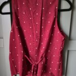 Thumbnail for RIHOAS - Red sleeveless tank top with polka dots and adjustable back