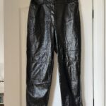 Featured thumbnail for Le Fou Wilfred shiny black trousers size 8