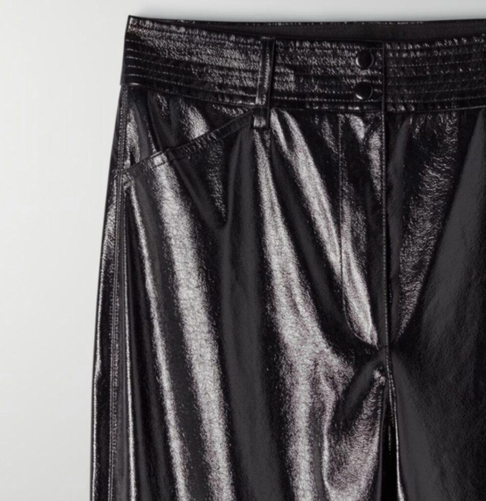 Image for Le Fou Wilfred shiny black trousers size 8