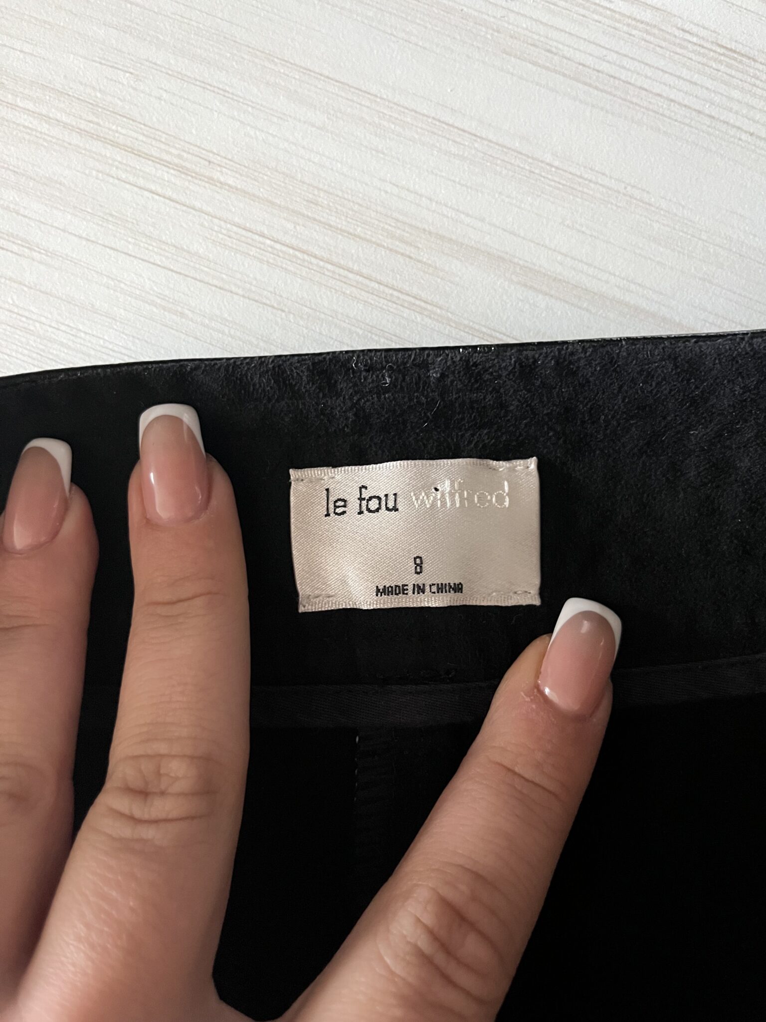 Image for Le Fou Wilfred shiny black trousers size 8