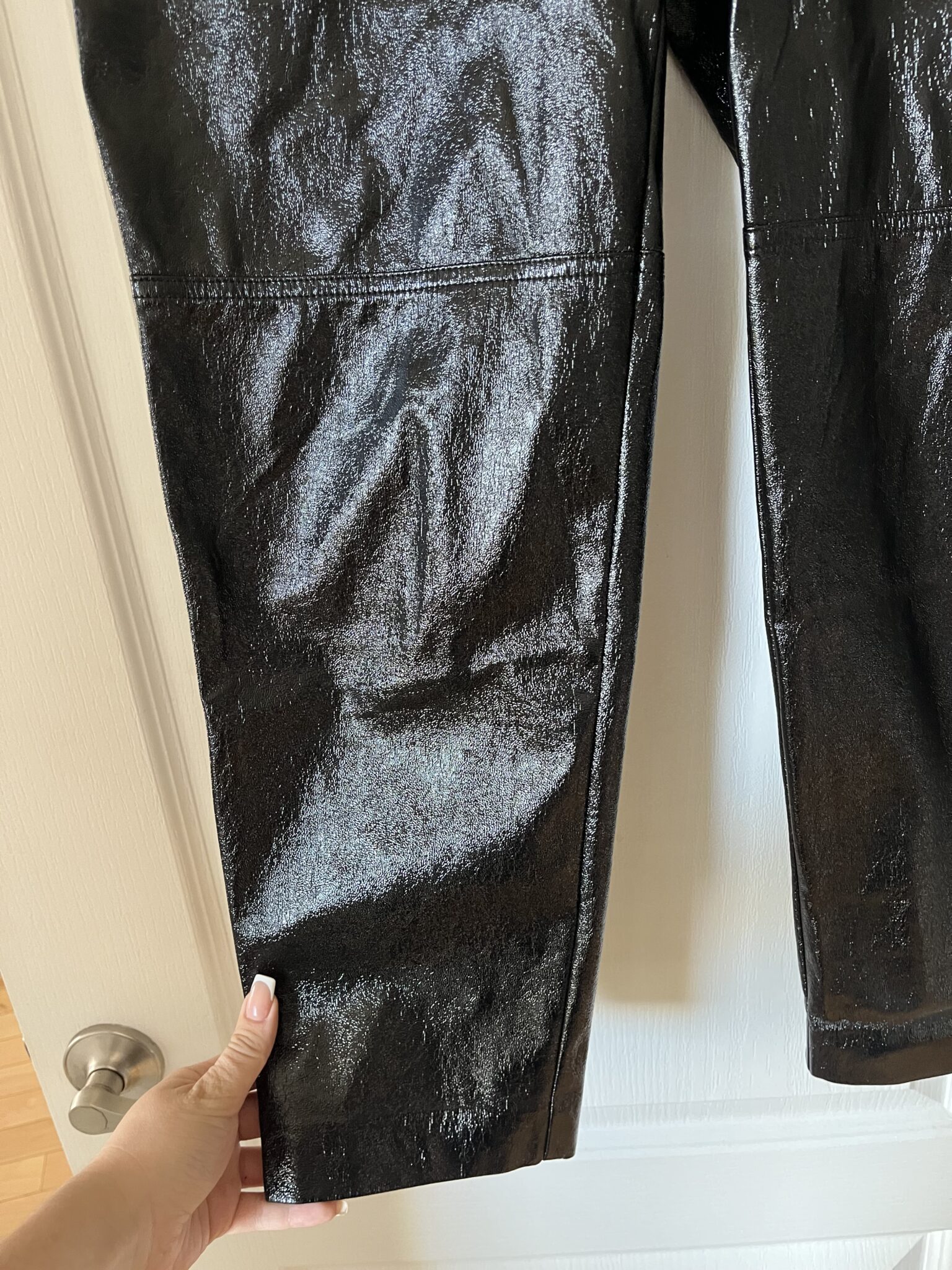 Image for Le Fou Wilfred shiny black trousers size 8