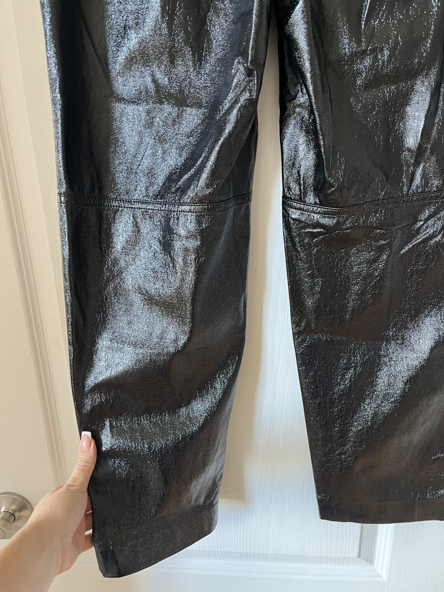 Image for Le Fou Wilfred shiny black trousers size 8