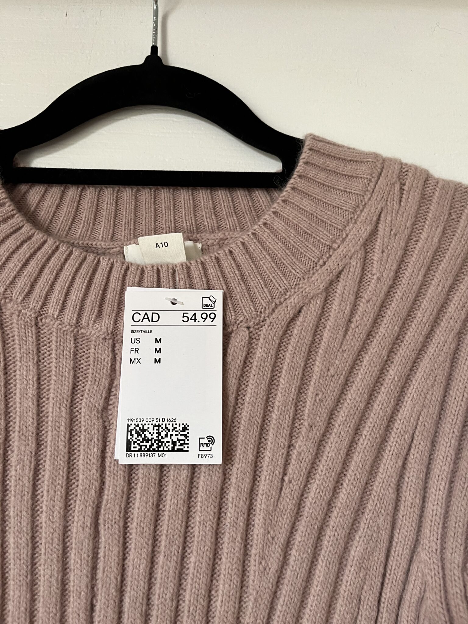 Image for H&M pink jumper dress size M