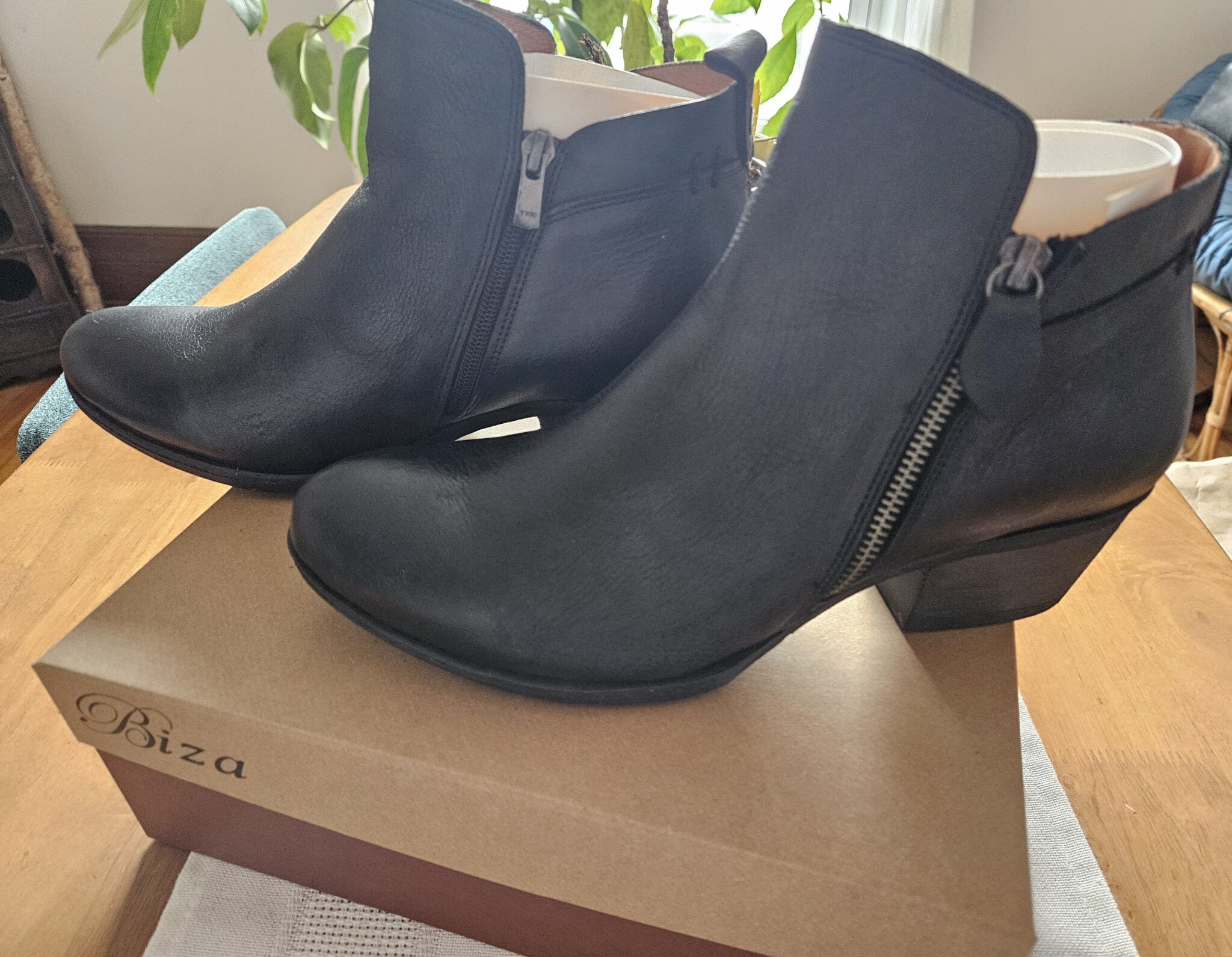 Featured image for Bottines Veil en cuir noir