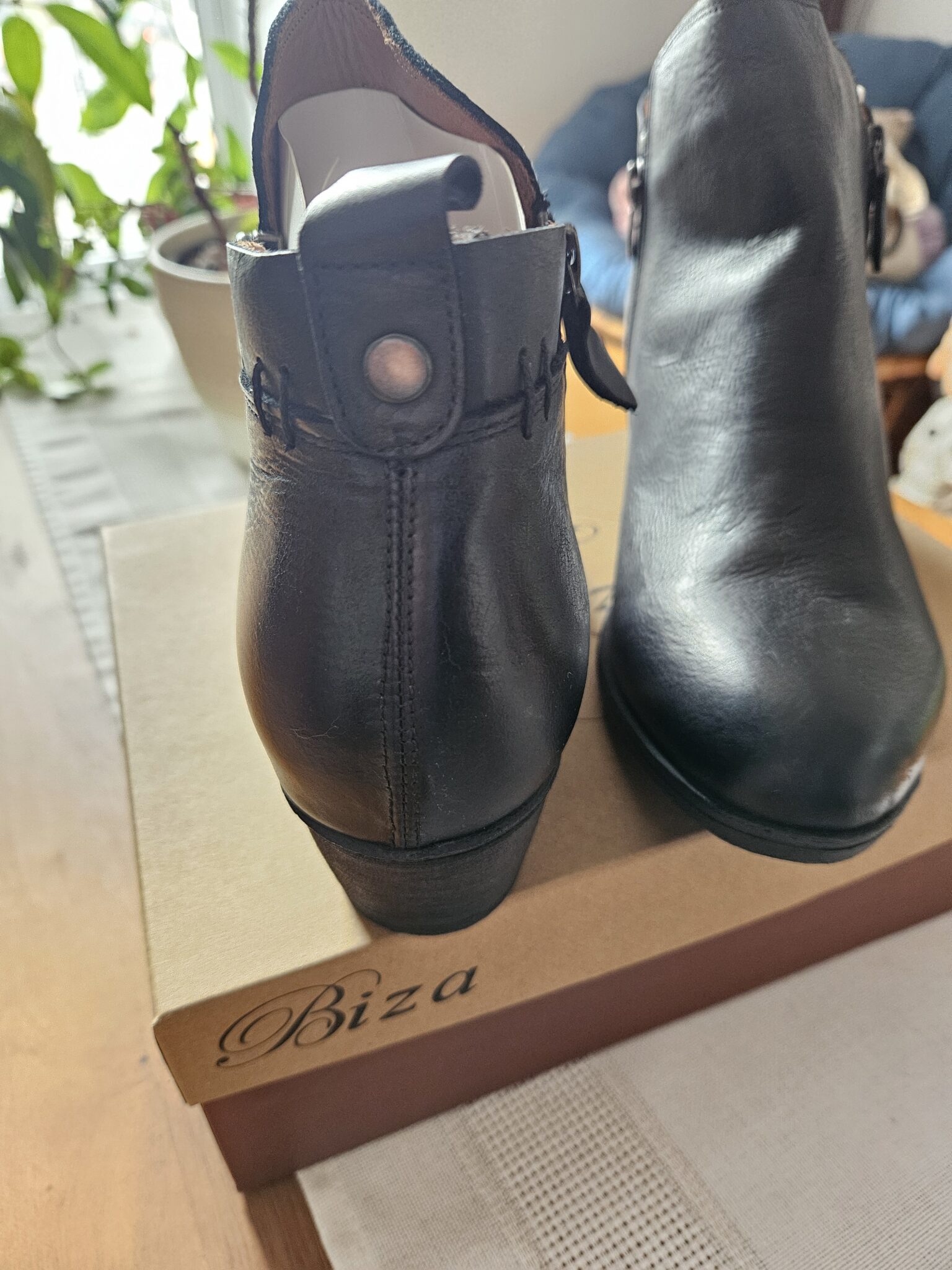 Image for Bottines Veil en cuir noir