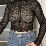 Thumbnail for Wilfred Aritzia black lace blouse