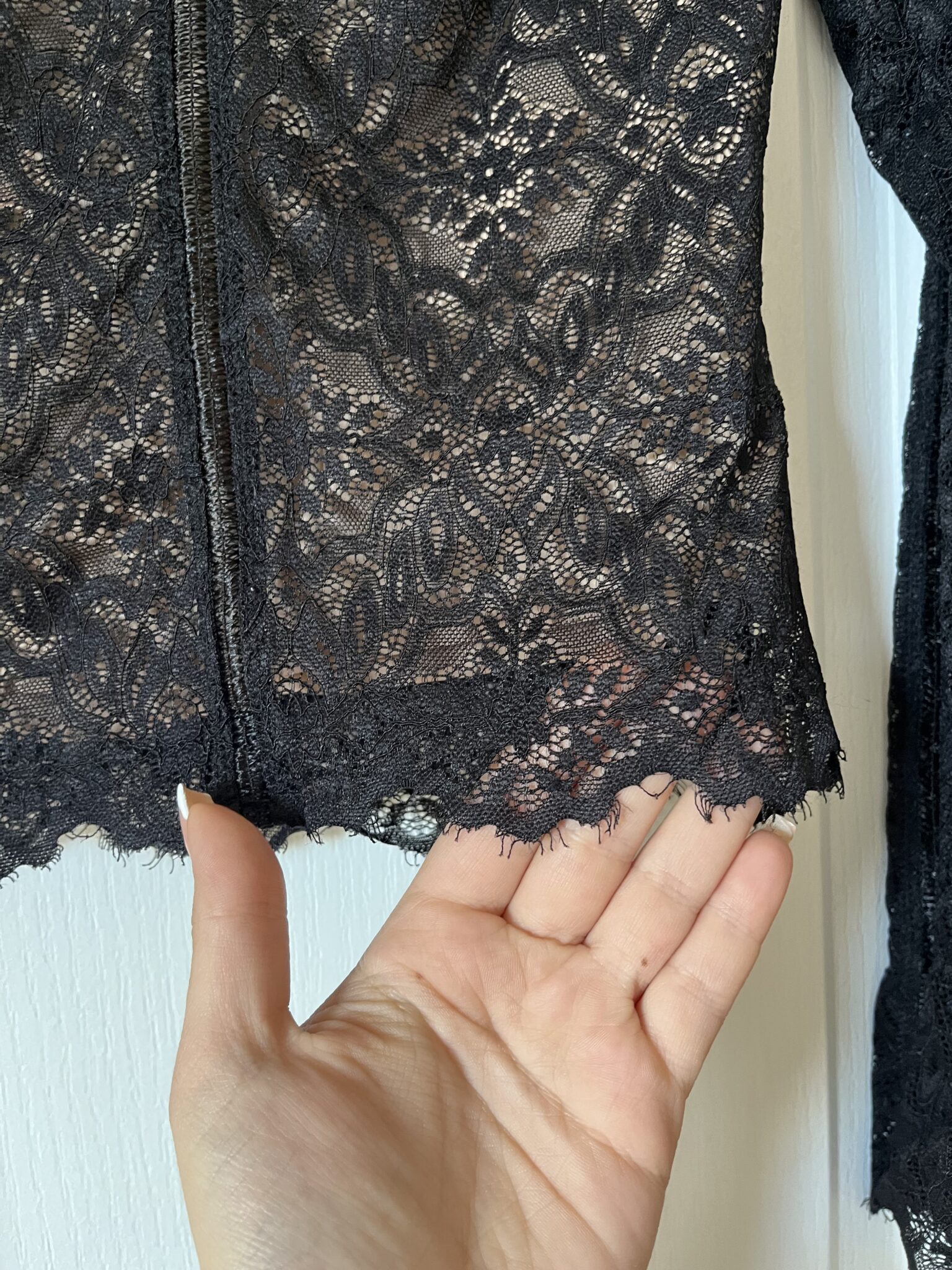 Image for Wilfred Aritzia black lace blouse