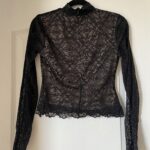 Thumbnail for Wilfred Aritzia black lace blouse