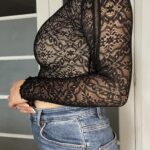Thumbnail for Wilfred Aritzia black lace blouse