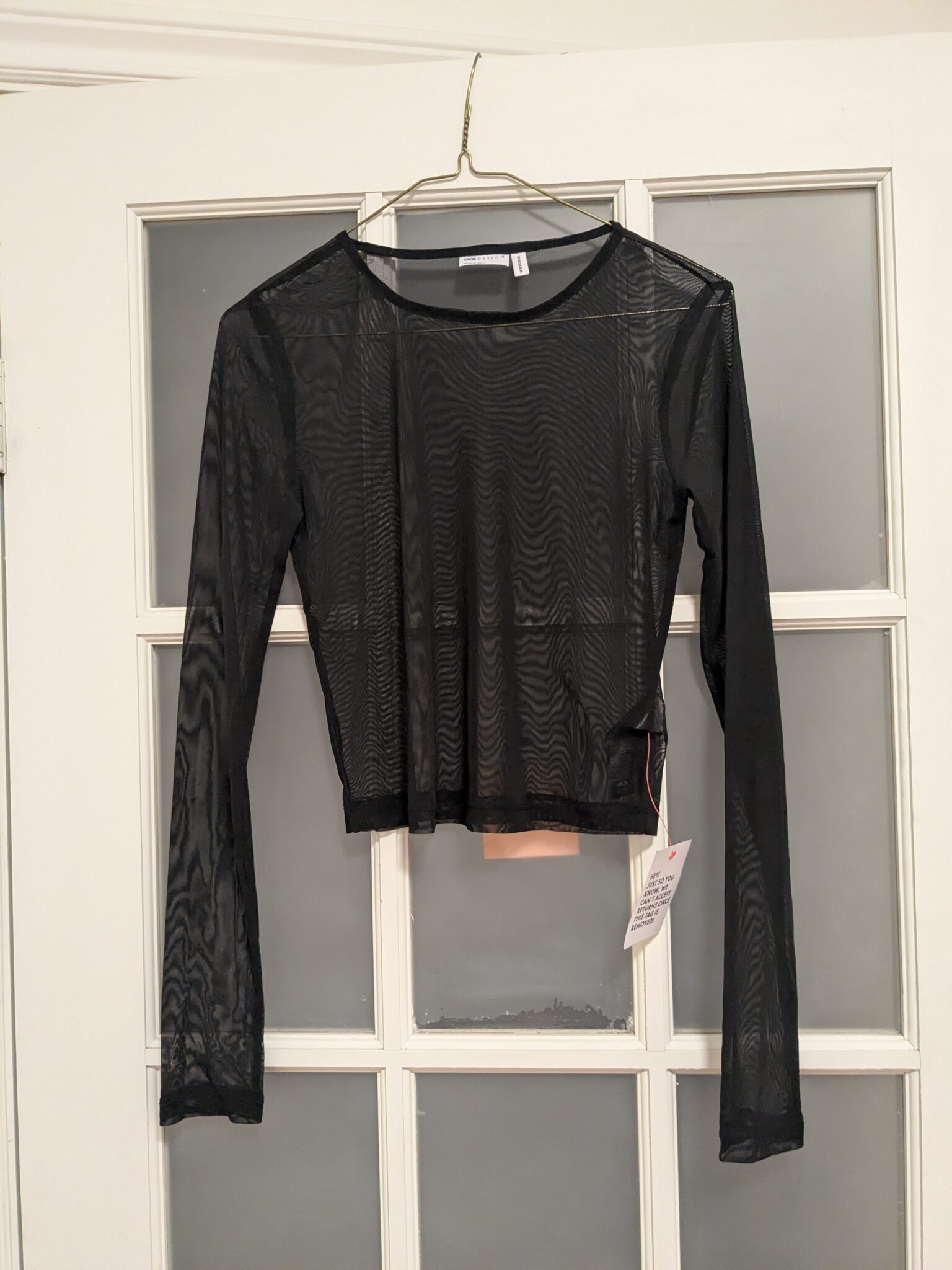Image for Transparent crop top - mesh type