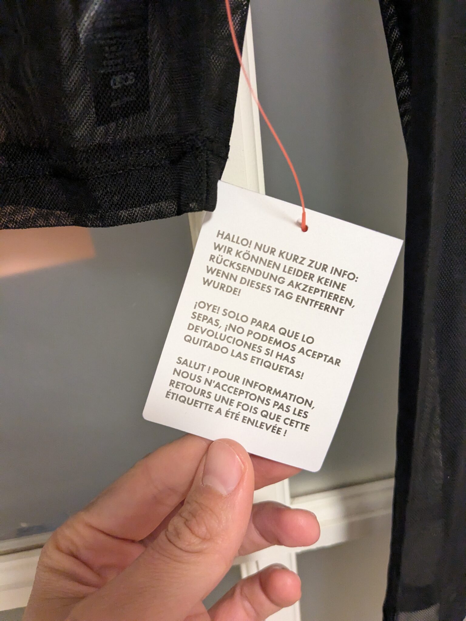Image for Transparent crop top - mesh type