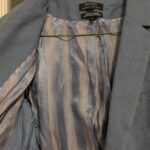 Thumbnail for Light blue linen suit jacket