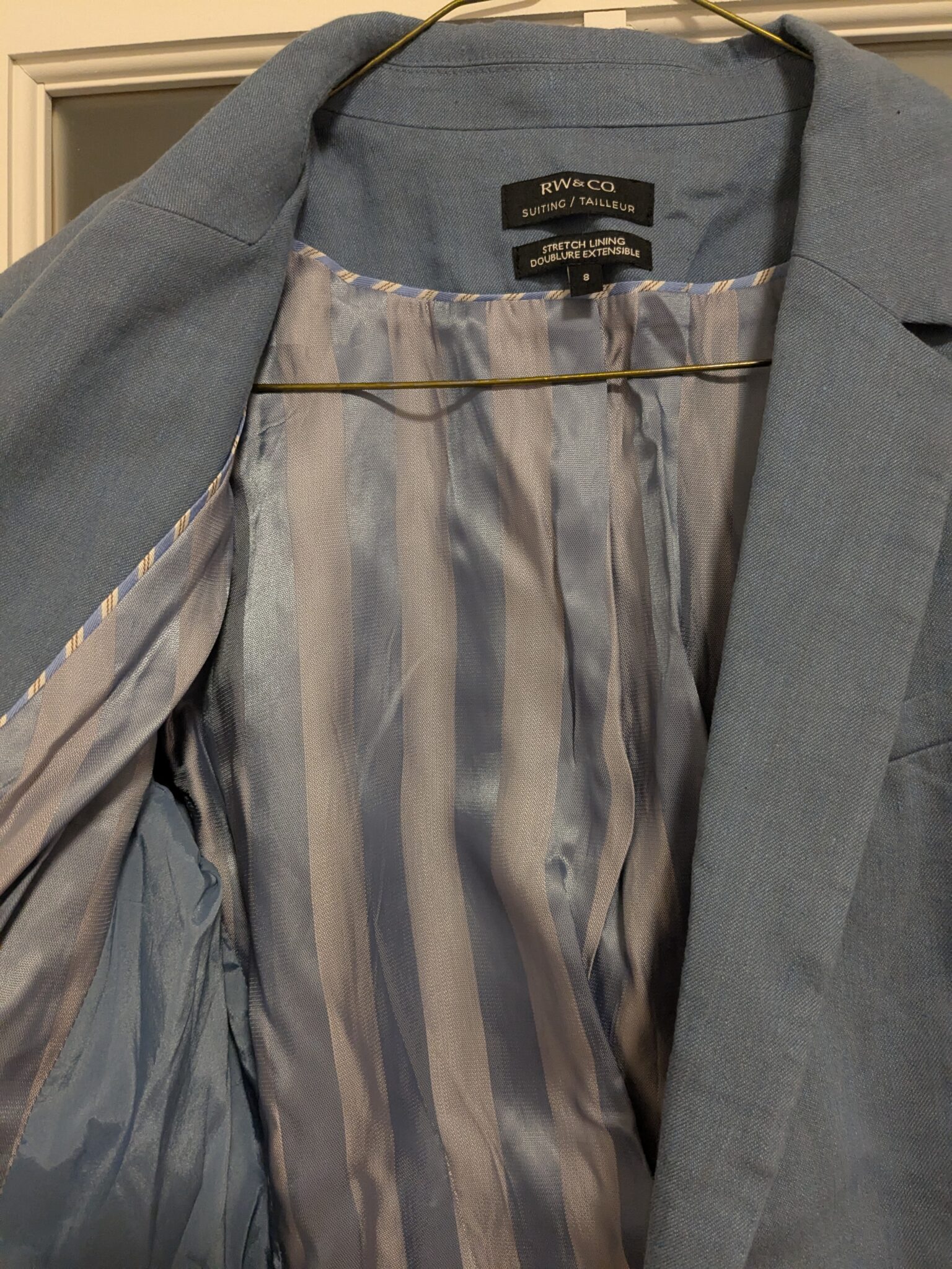 Image for Light blue linen suit jacket