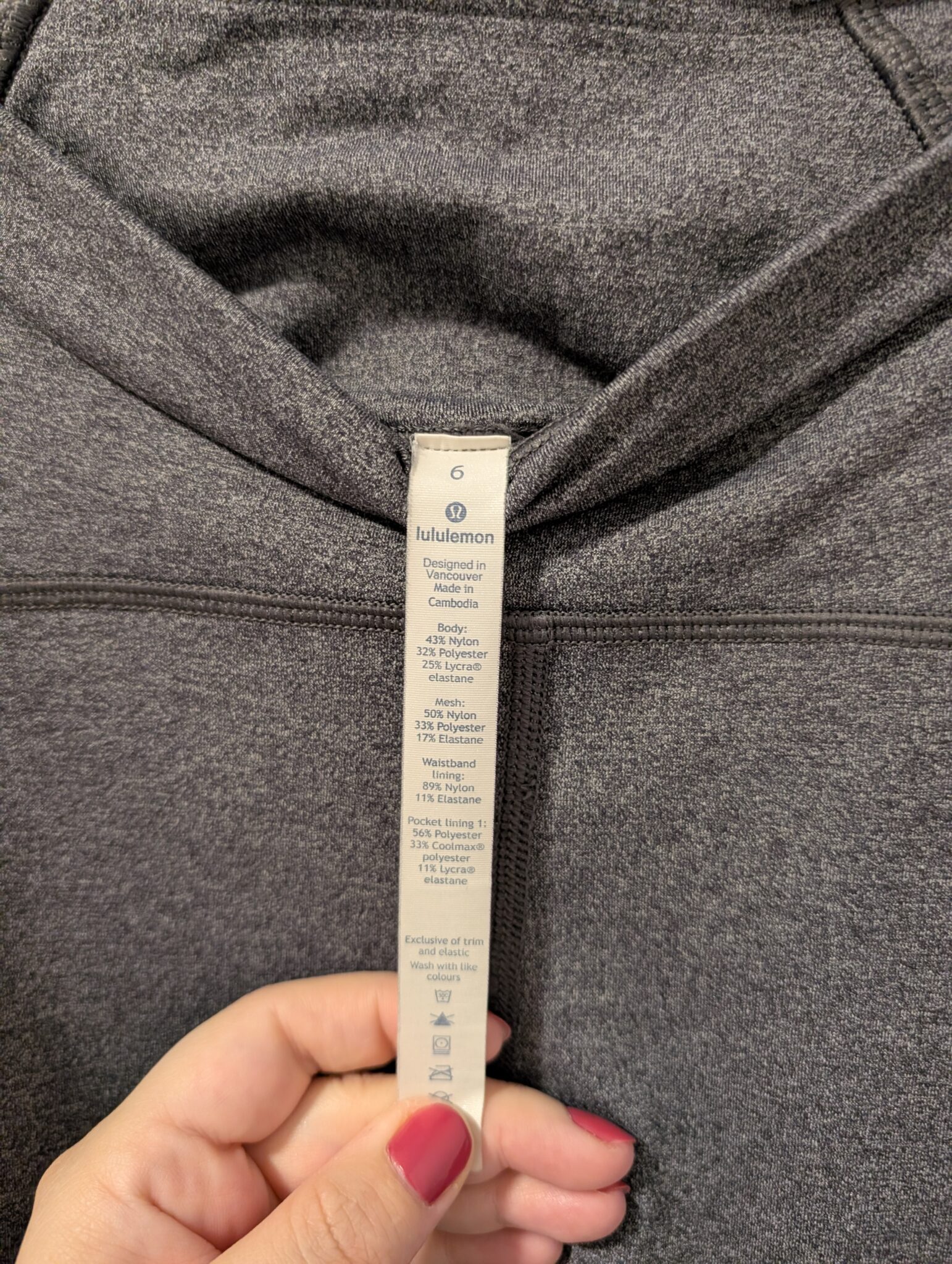 Image for Lululemon/Legging Train Times Sz 6