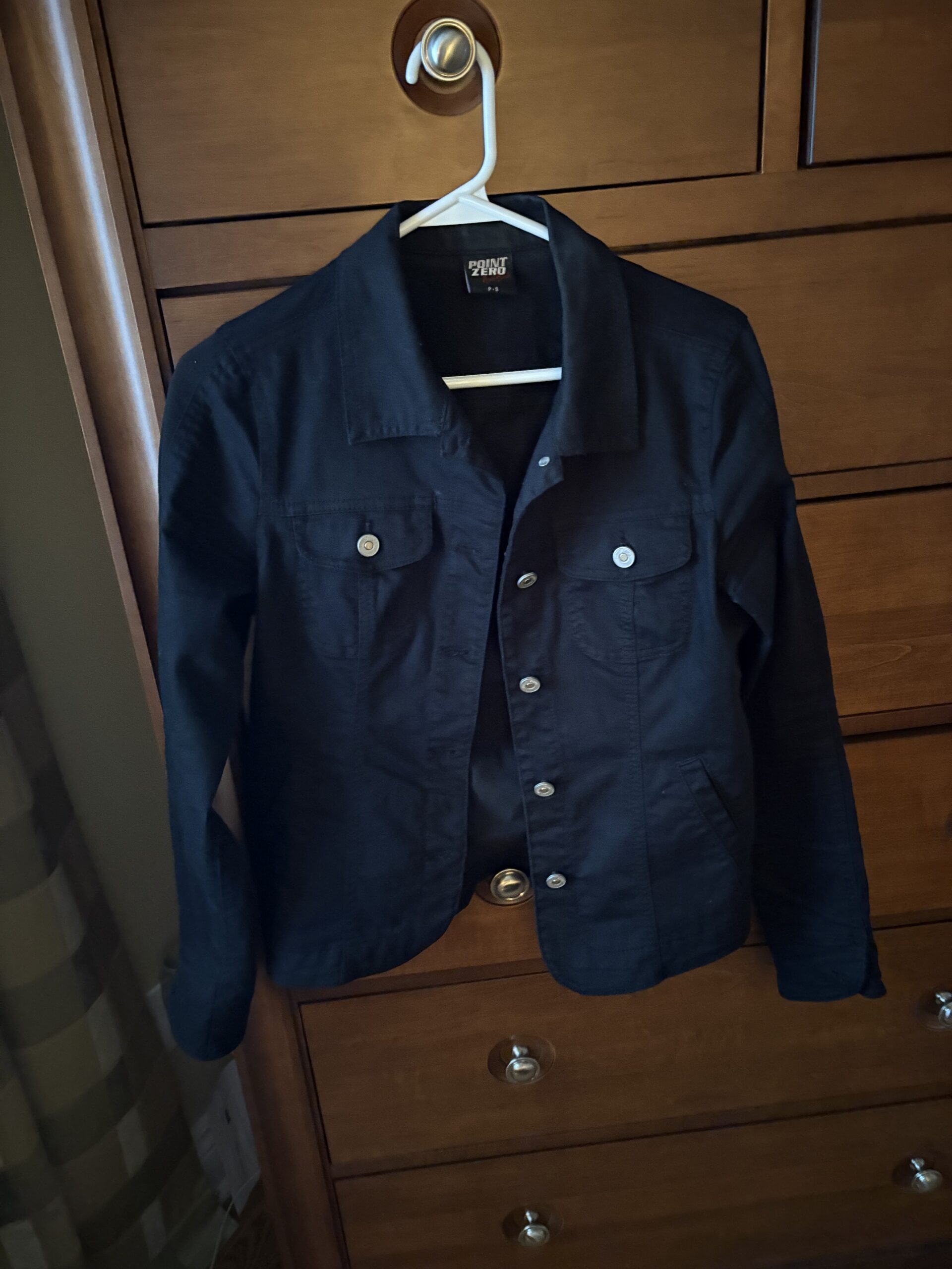 Manteau de jeans noir Point Zéro seconde main