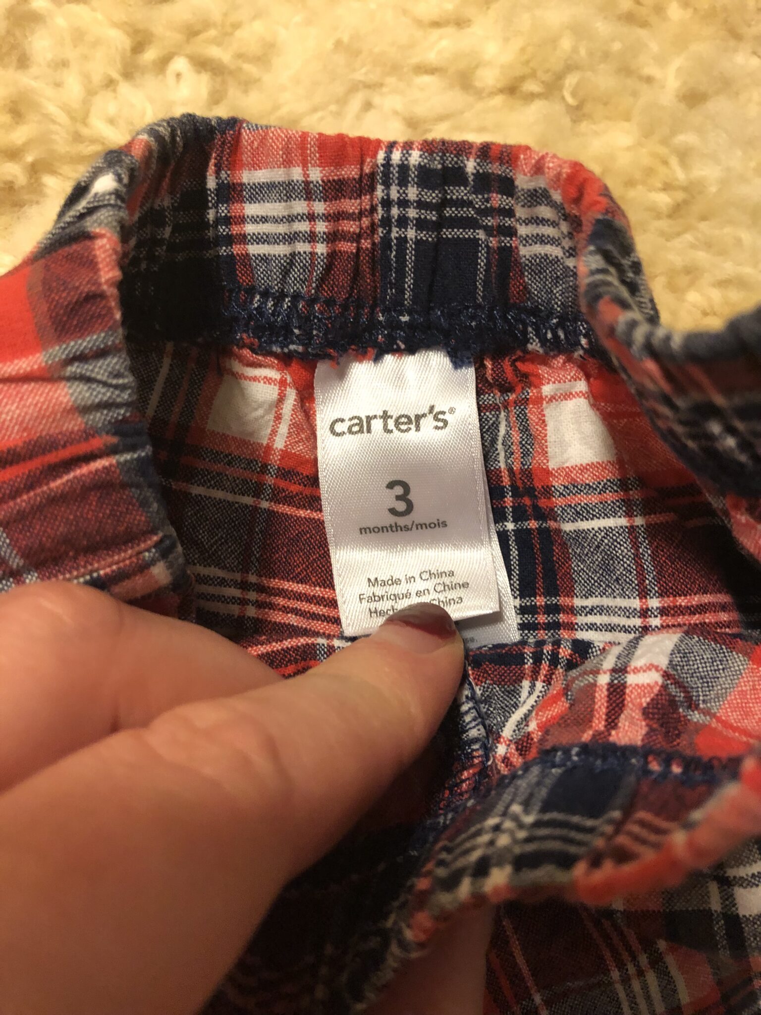 Image for Shorts à carreaux bébé naissant