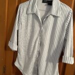 Thumbnail for White blouse with black stripes - NWD