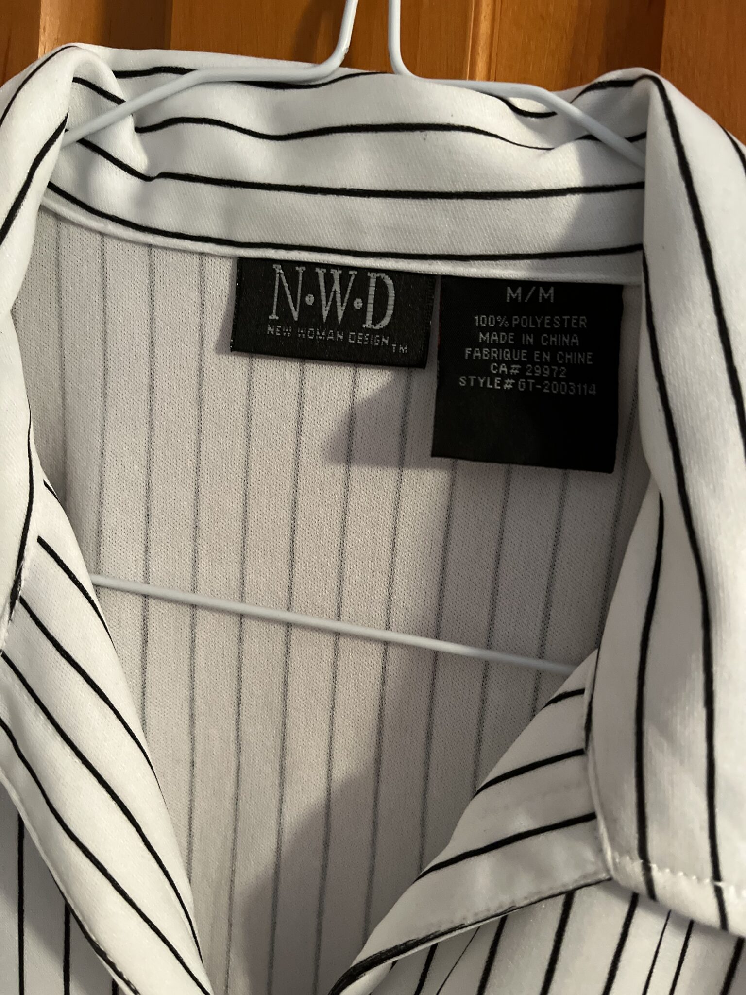 Image for White blouse with black stripes - NWD