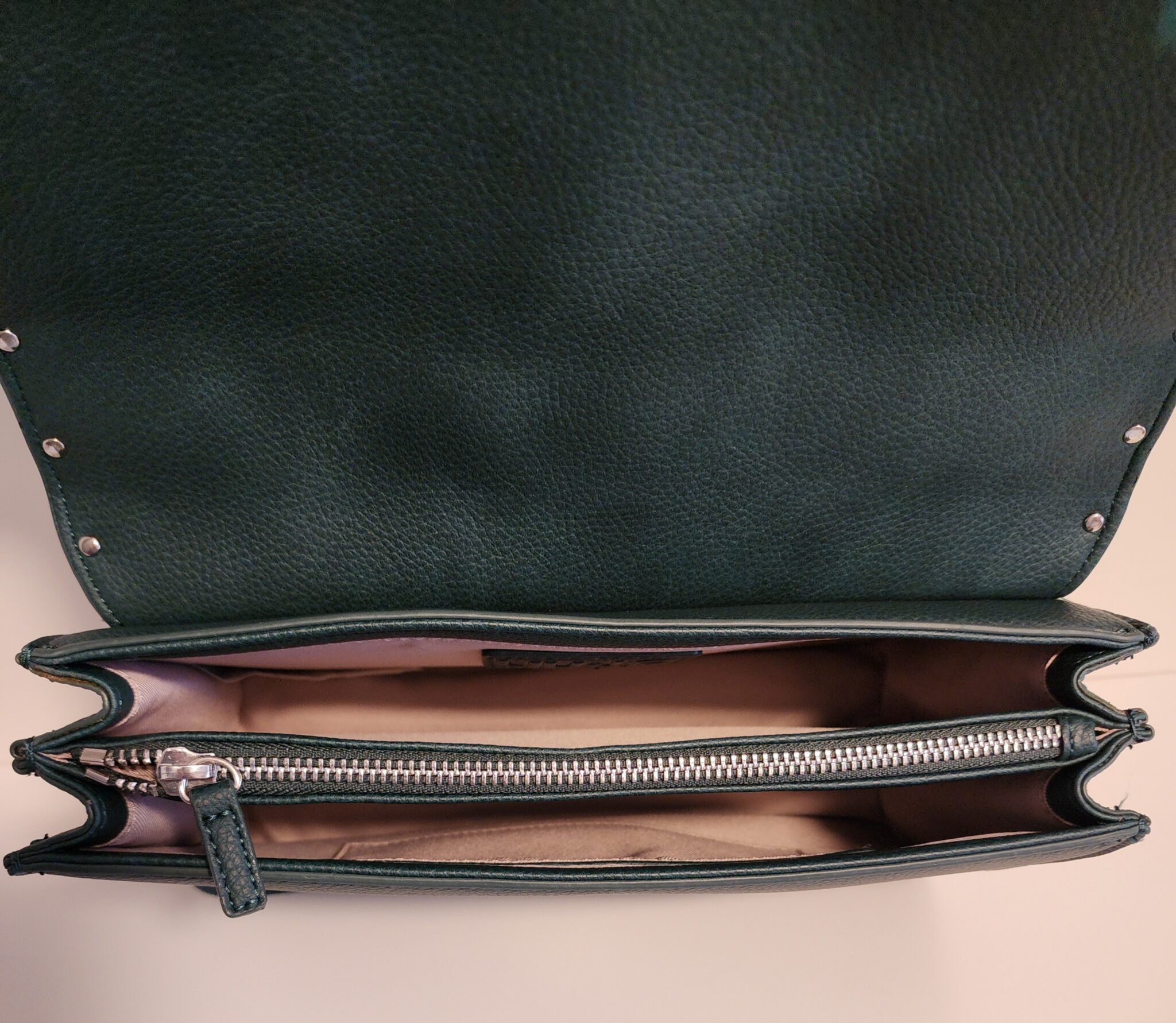 Image for LIU JO Darsena Handbag, in Dark Green with Feathers