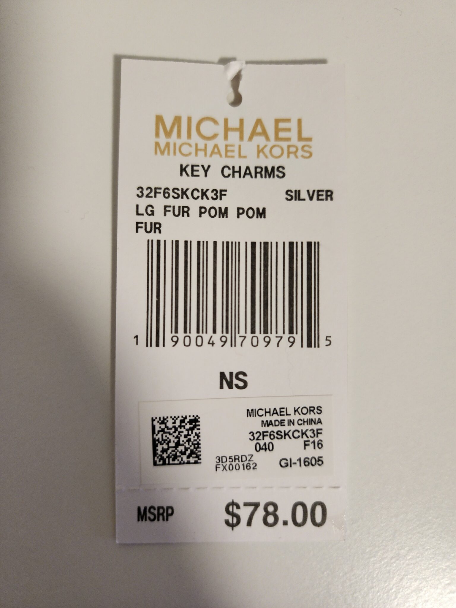Image for Michael Kors charm key ring