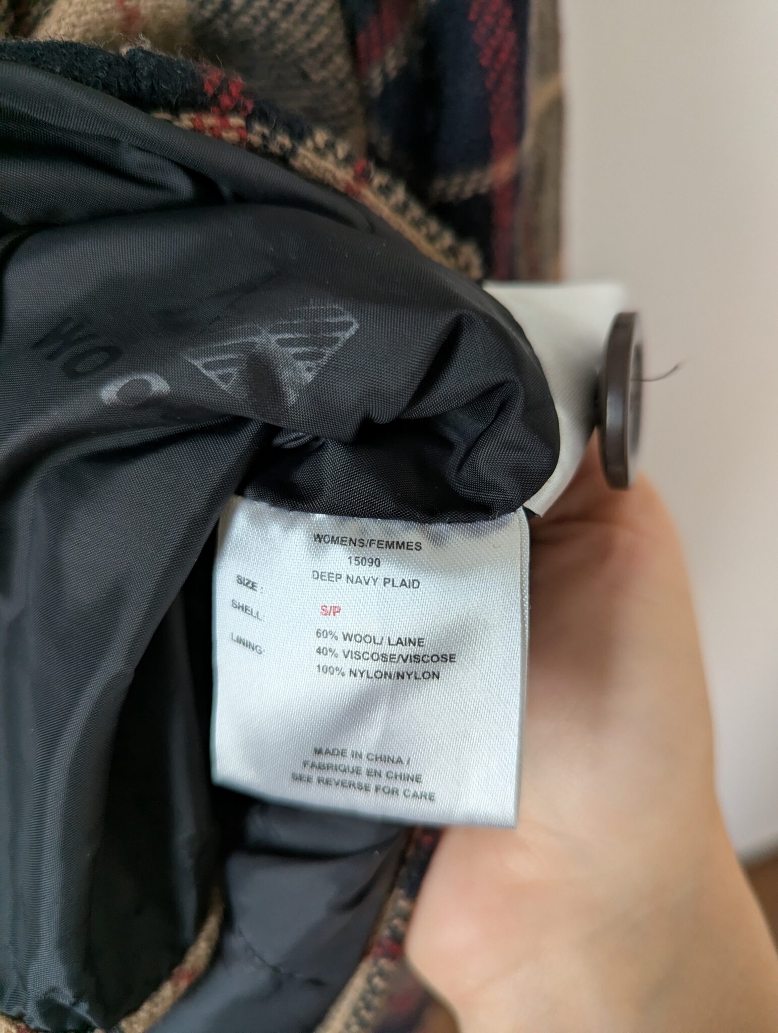 Image for Manteau de laine à carreaux Woolrich, small