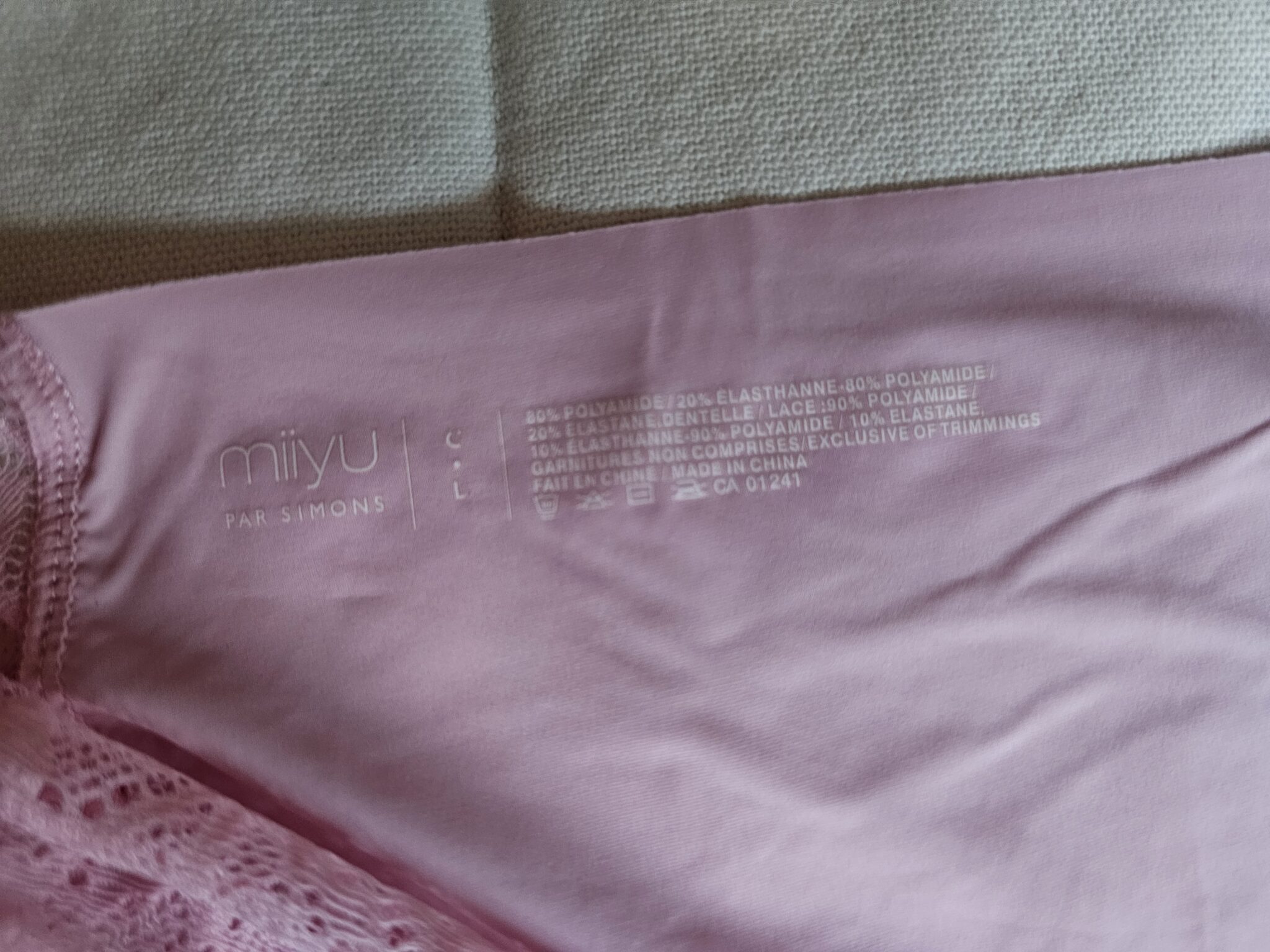 Image for culotte dentelle rose